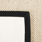 SAFAVIEH Area Rug 9x12 - Natural Fiber Collection - Large - Marble & Black, Sisal, Woven Design with Border (NF143A)