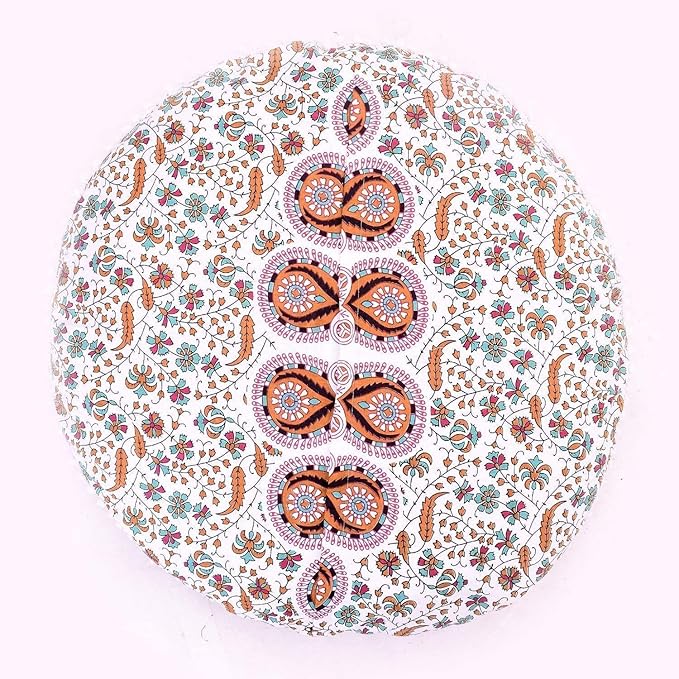 32" Mandala Bohemian Yoga Meditation Floor Pillow Cushion Seating Throw Cover Hippie Decorative Cover