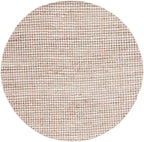 SAFAVIEH Natura Collection Area Rug - 6' Round, Beige & Ivory, Handmade Flat Weave Wool & Jute, Ideal for High Traffic Areas in Living Room, Bedroom (NAT349B)