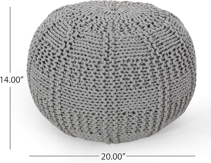 Christopher Knight Home Hortense Pouf, Gray