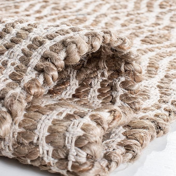 SAFAVIEH Cape Cod Collection Area Rug - 6' x 9', Natural, Handmade Flat Weave Jute, Ideal for High Traffic Areas in Living Room, Bedroom (CAP821I)