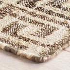 Dash and Albert Auricula Handwoven Jute Rug, 8 X 10 Feet, Black/Neutral Geometric Pattern - Premium Luxury Hotel Quality Soft Breathable Hypoallergenic Machine Washable Easy Care All Season