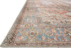 Loloi Loren Collection LQ-15 Terracotta/Sky 2'-3" x 3'-9" Accent Rug