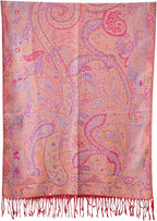 Achillea Reversible Paisley Pashmina Rave Scarf – Exotic Indian Shawls and Wraps for Evening Dresses, Festivals, All Seasons