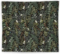 WNAGT Dark Vintage Floral Botanical Tapestry Wall Hanging, Cottage Core Decor, Green Fern Leaf Plant Flower Wall Blanket Decor for Home Bedroom Living Room, 50x60 Inch