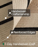 LUMI 4x6 Jute Area Rug for Living Room, Natural Handwoven Rugs Non Slip, Farmhouse Braided Carpets No Shedding for High Traffic, Dining Room, Indoor, Outdoor, Patio