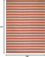 Nourison Home Positano Terracotta Ivory 9' x 12' Area Rug - Easy Clean, Non Shedding, Bed Room, Living Room, Dining Room, Kitchen (9' x 12')