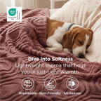 Bedsure GentleSoft Twin Blanket for Bed - Cozy Soft Blankets for Women, Cute Small Fleece Throws for Girls, Decorations Gift for Her Him School, Dusty Rose, 60x80 Inches