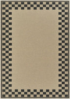 6x9 Jute Rug for Living Room: Farmhouse Carpet Indoor Outdoor Washable Non Slip Area Rug for Bedroom Patio Backyard Dining Room Table Home Office - Checkered Brown