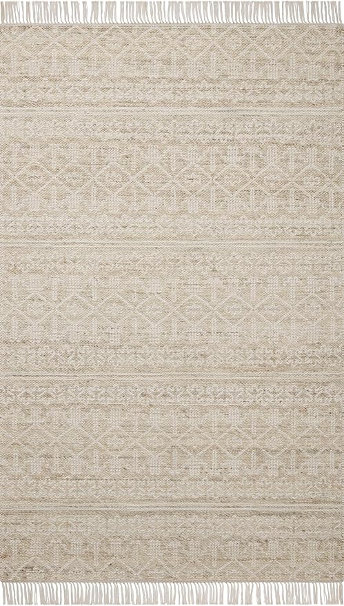 Loloi Angela Rose Rivers Collection RIV-03 Sand/Ivory 3'-6" x 5'-6" Reversible Accent Rug