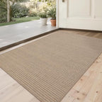 Easy Jute Rug 2x3: Indoor Outdoor Natural Boho Front Door Mat Non Slip - Farmhouse Neutral Contemporary Small Carpet for Entryway Kitchen Bathroom Bedroom Washable