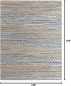 Unique Loom Chindi Jute Collection Area Rug (9' x 12' 2" Rectangle, Navy Blue/ Natural)