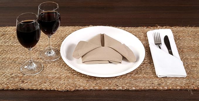 Jute Braided Table Runner, Natural - 13x36 Inches, Decorative Rustic Accent Boho Reversible Runners for Wedding Parties, Kitchen, Dining Decor | Farmhouse Small Rattan Table Mat for Outdoor Indoor Use