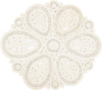 SAFAVIEH Area Rug 5' Round - Natural Fiber Collection - Ivory, Handmade Jute, Decorative Boho Floral Design (NF360B)