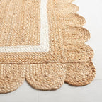 SAFAVIEH Natural Fiber Collection Area Rug - 6' Square, Natural & Ivory, Rustic Farmhouse Style, Handmade Jute, Ideal for The Living Room, Bedroom, Dining Room (NF896A-6SQ)