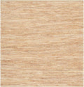 SAFAVIEH Cape Cod Collection Area Rug - 6' Square, Yellow & Natural, Handmade Jute & Cotton, Ideal for Living Room, Bedroom, Dining Space (CAP236C)