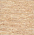 SAFAVIEH Cape Cod Collection Area Rug - 6' Square, Yellow & Natural, Handmade Jute & Cotton, Ideal for Living Room, Bedroom, Dining Space (CAP236C)