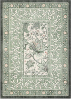 GarveeHome Provence Sage Green 3x5 Rug Washable Non-Slip Low-Pile Indoor Rugs for Entryway Botanical Grove Vintage Boho Cottage Throw Carpet for Kitchen Bedroom Living Room Bathroom Mat