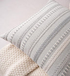 Boho Throw Pillow Covers 18x18 Inch Set of 2, Farmhouse Decorative Couch Pillow Cases, Grey Accent Pillows of Bed, Sofa Bedroom Living Room Home Decor Cushion Cover
