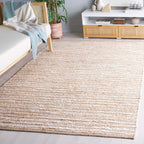 SAFAVIEH Cape Cod Collection Accent Rug - 4' x 6', Natural & Ivory, Handmade, Braided Design, Ideal for The Living Room, Bedroom, Dining Room (CAP151A-4)