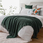 BATTILO HOME Christmas Green Throw Blanket for Couch, Forest Green Throw Blankets, Christmas Decorative Throw Blanket for Sofa Bed, Christmas Decor, 50"x60"