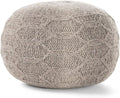 Christopher Knight Home Malibu Fabric Pouf, Grey