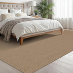 EARTHALL Woven Area Rugs 6x9 Ft Washable Living Room Rugs Non Slip Rubber Backed Dining Room Rug Braided Bedroom Rugs Indoor Floor Carpet for Living Room, Bedroom, Dining Room, Orange/Tan/Brown