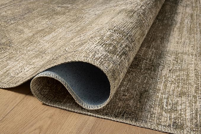 Loloi Amber Lewis Cambria Collection CBR-03 Sand/Olive 10'-0" x 14'-0" Area Rug Jute, Neutral, Vintage Style, Antique Tone, Living, Bedroom, Dining, Carpet