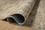 Loloi Amber Lewis Cambria Collection CBR-03 Sand/Olive 2'-6" x 12'-0" Runner Rug Jute, Neutral, Vintage Style, Antique Tone, Living, Bedroom, Dining, Carpet