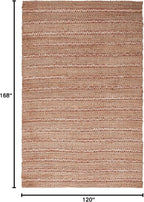 SAFAVIEH Natural Fiber Collection Area Rug - 10' x 14', Rust & Natural, Handmade Flat Weave Stripe Jute & Cotton Jute, Ideal for High Traffic Areas in Living Room, Bedroom (NFB655P)