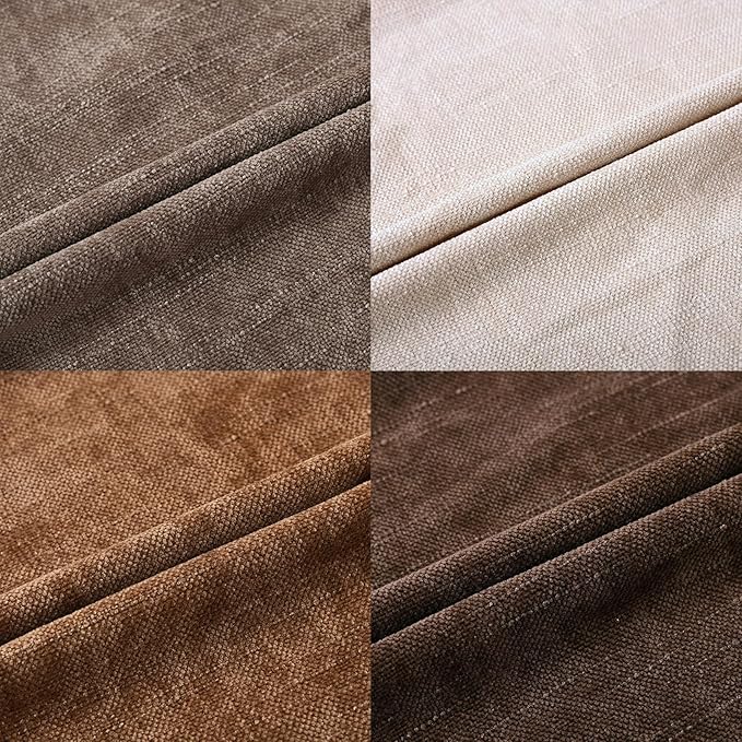 Set of 4 Soft Textured Decorative Throw Pillow Covers 18x18 Inch Cozy Farmhouse Cushion Cover Square Accent Pillow Cases for Bed Couch Sofa Living Room, Beige Taupe Brown