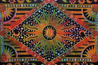 Popular Handicrafts Wall Hanging Tapestry For Bedroom Burning Sun and Moon Hippie Mandala Bohemian Hippy Psychedelic Design Indian Tapestries Bedspread 54x82 Inches (140cm x 210cm) White Multicolor