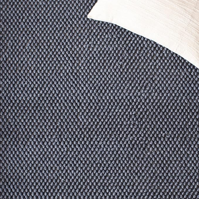 SAFAVIEH Area Rug 8x10 - Natura Collection - Large - Dark Grey, Handmade Wool Blend, Textured Design, Ideal for Living Room, Bedroom, Dining Space (NAT425H)