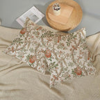 Chinoiserie Pillow Covers 18x18 Set of 2 Orange Green Bird Floral Throw Pillows Vintage Flowers Decorations Outdoor Pillowcase Chinoiserie Decor Farmhouse Linen Cushion Case for Couch Home