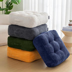 HIGOGOGO 8" Extra Thick Floor Pillow Cushion for Adults, Meditation Cushion Pillow, Large Square Floor Sitting, Tufted Corduroy Cover, for Tatami Living Room or Yoga, 22x22 Inch, Dark Green
