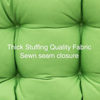 QILLOWAY Outdoor Seat/Back Chair Cushion Tufted Pillow, Spring/Summer Seasonal Replacement Cushions - Pack of 4 (Green)