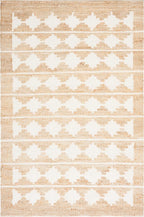SAFAVIEH Natural Fiber Collection Accent Rug - 4' x 6', Ivory & Natural, Handmade Farmhouse Jute & Wool, Ideal for High Traffic Areas in Entryway, Living Room, Bedroom (NF511A)