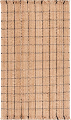 SAFAVIEH Natural Fiber Collection Area Rug - 5' x 8', Natural & Black, Handmade Jute, Ideal for The Living Room, Dining, Bedroom (NF602Z)