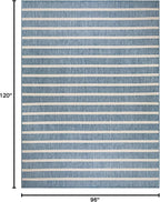 Nourison Home Positano Navy Ivory 8' x 10' Area Rug - Easy Clean, Non Shedding, Bed Room, Living Room, Dining Room, Kitchen (8' x 10')