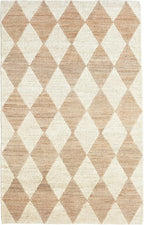 Dash & Albert Harwich Natural Handwoven Jute Rug, 5 X 8 Feet, Tan Geometric Pattern