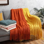Buryeah 6 Pack Boho Knitted Throw Blankets with Tassels 50x60 Soft Warm Throws Bulk for Wedding Guests Housewarming Employee Teacher Appreciation Gifts Cozy Farmhouse Home Decor (Multicolor)