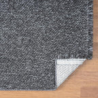 LUXE WEAVERS Solid Machine Woven Smoke 5x7 Area Rug, Indoor Stain-Resistant Carpet