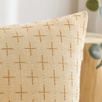 MIULEE Pack of 2 Decorative Burlap Linen Throw Pillow Covers Modern Farmhouse Pillowcase Rustic Woven Textured Cushion Cover for Sofa Couch Bed 24x24 Inch Light Yellow