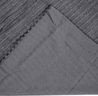 Better Trends Jullian Collection is Super Soft and Light Weight in Bold Stripes Design 100% Cotton Tufted Unique Luxurious Machine Washable Tumble Dry, Euro Sham, Gray