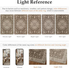 6x9 Area Rug Brown Washable Living Room Vintage Carpet Bedroom Distressed Large Non Slip Low Pile Thin Dining Room Office Medallion Accent Throw Rug