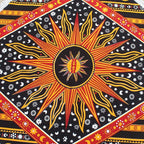 Round Beach Tapestry Turquoise Mandala Throw/Boho Hippie Beach Blanket Roundie/Indian Cotton Bohemian Large Round Table Cloth-Home Decor/Yoga Mat Meditation Picnic Rug (42", Yellow)