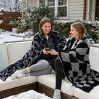 Joiedomi Twin Blanket for Couch Bed, Checkered Knitted Blankets Gifts for Women Mom Girls, Cozy Cute Soft Throw Home Room Decor Aesthetic Women Mothers Birthday Gifts 60x80 Inches