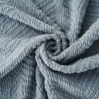 BATTILO HOME Blue Grey Throw Blanket for Couch, Chenille Knit Throw Blankets, Super Soft Dusty Blue Throw Blanket with Tassels for Bed,Sofa and Living Room,50" x 60"