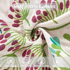 Boho Throw Blanket for Bed, 100% Pure Cotton Ultra Soft Rustic Quilt, Farmhouse Decor Bed Blankets, All Season Rustic Throw for Sofa Couch Chair(80"x 90", Boho Floral)
