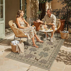 HUGEAR 3x5 Jute Outdoor Indoor Rug Washable Linen Textured Weave High Traffic Stain Resistant Non Slip Durable Carpet for Patio Deck Balcony Courtyard (Animal, 3' x 5')